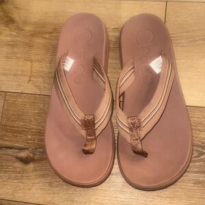 Chaco Womens Chillos Flip Sadie Clay Slip On Brown Thong Sandals Sz 11 NWOT